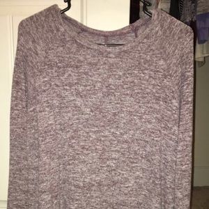 Purple sweater shirt.